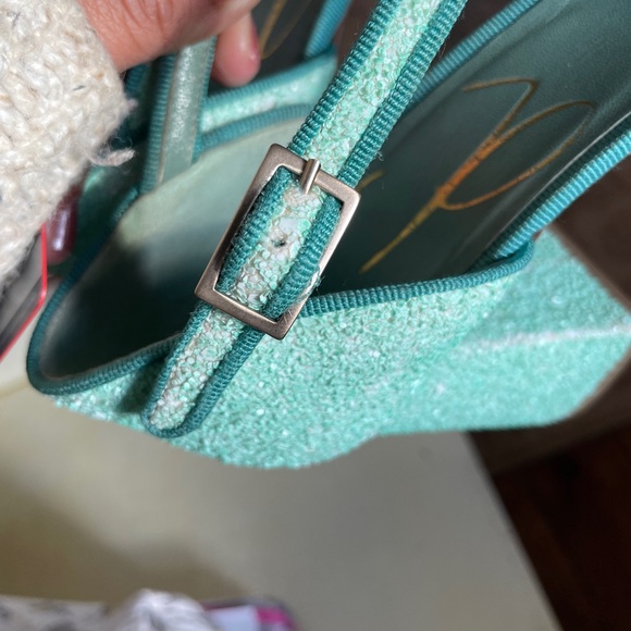 Mint Green Block Heels - Picture 7 of 7